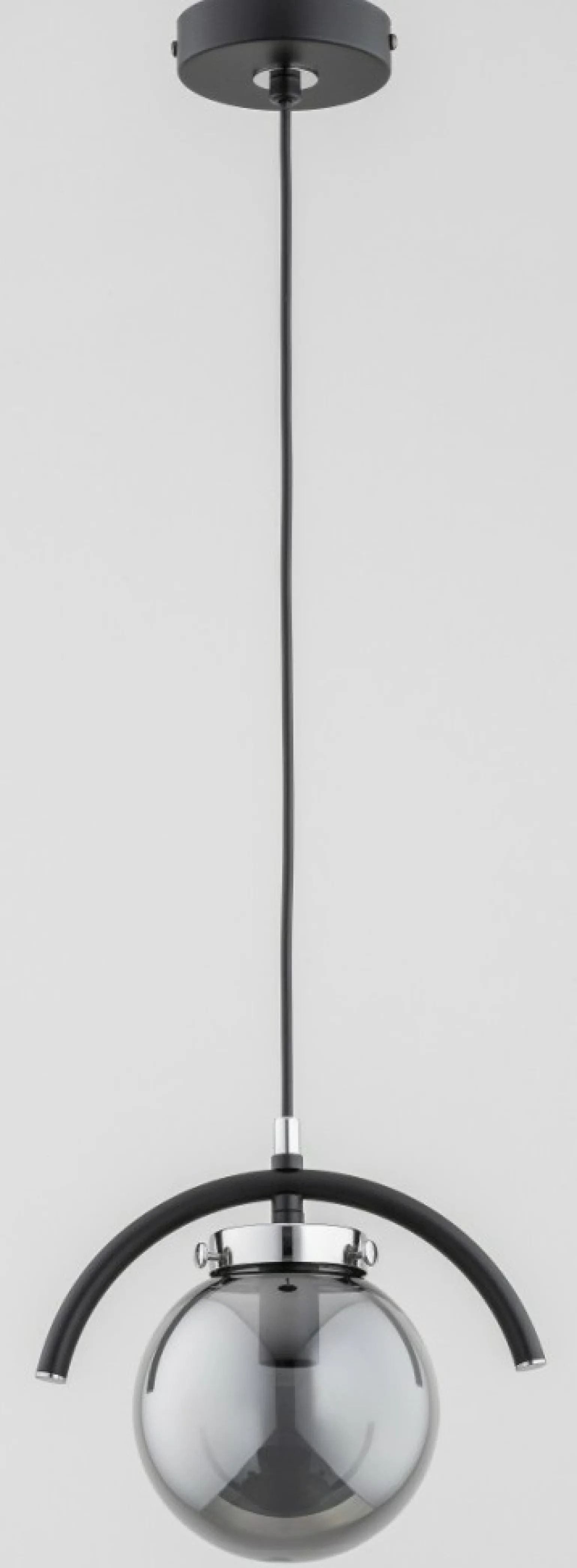 Outlet Czarna lampa wisząca z chromowanymi elementami AL 60864 | Kaja Żyrandole Nowoczesne