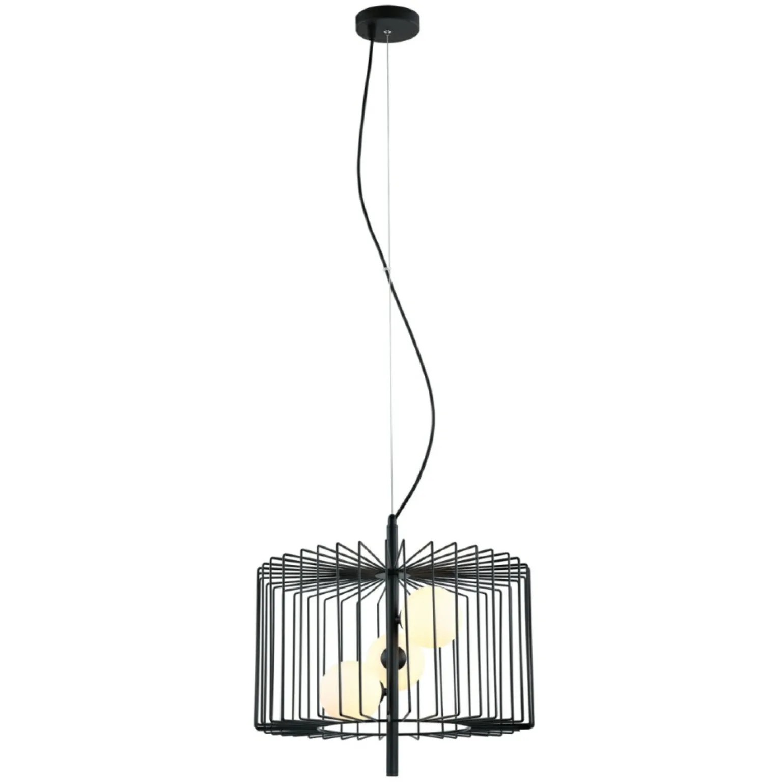 Hot Czarna lampa wisząca z drutu MDM-3937/3 BK DAREN | Kaja Oświetlenie Żyrandole Nowoczesne