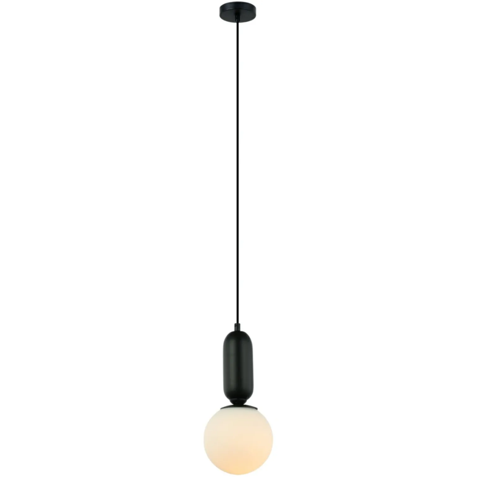 Clearance Czarna lampa wisząca z kloszem PND-02340-1S-BK ALDEVA | Kaja Żyrandole Nowoczesne