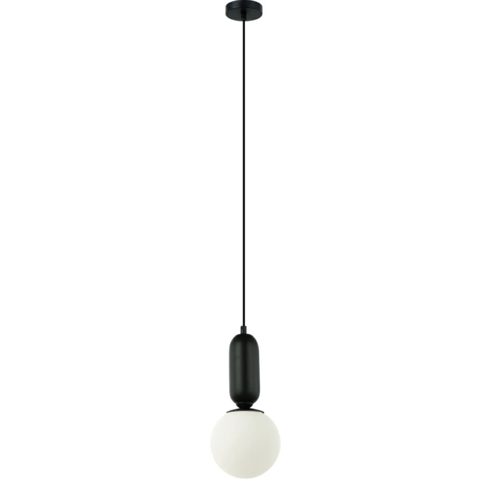 Clearance Czarna lampa wisząca z kloszem PND-02340-1S-BK ALDEVA | Kaja Żyrandole Nowoczesne