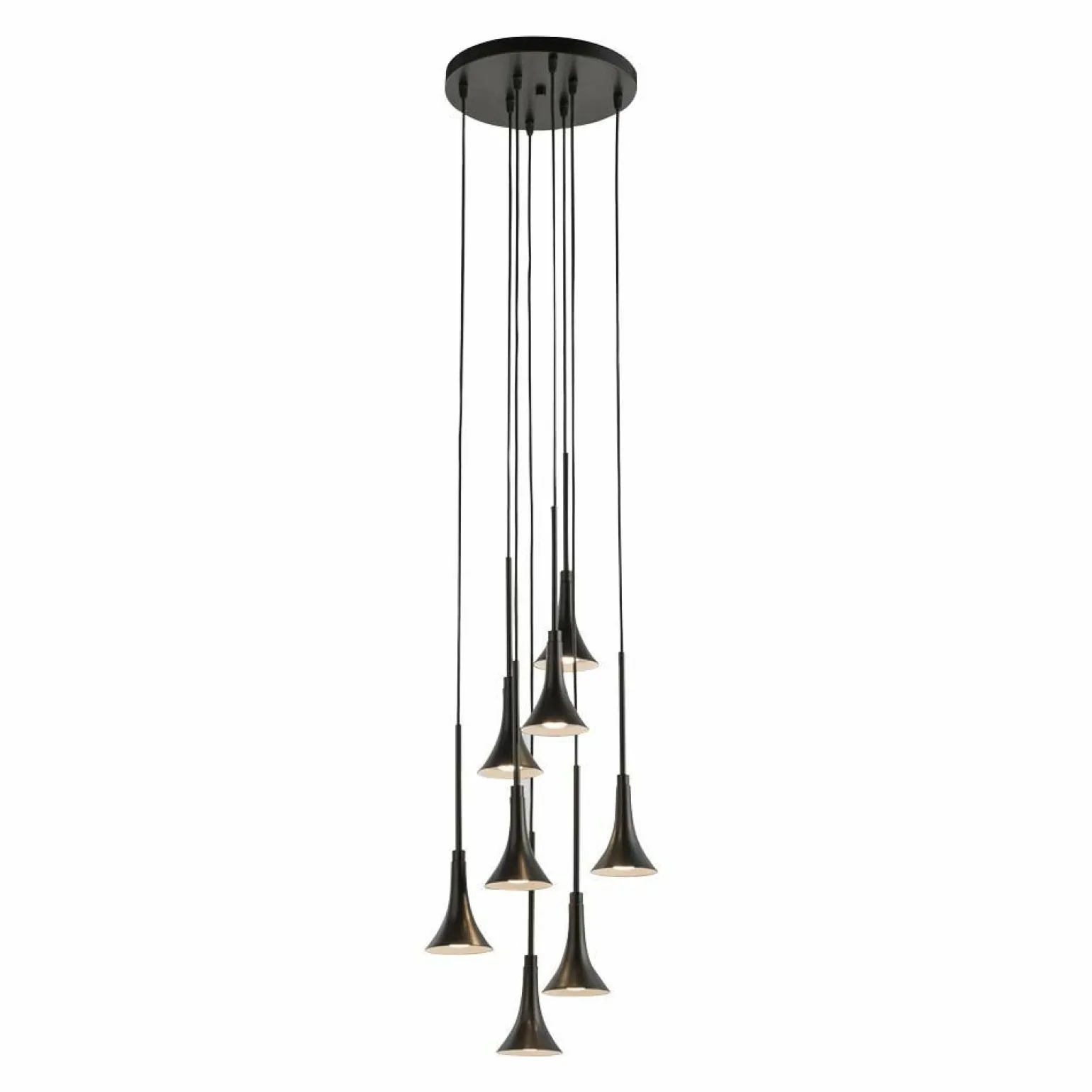 Flash Sale Czarna lampa wisząca z ledowymi zwisami ANT 7942 KANZAKI | Kaja Żyrandole Nowoczesne