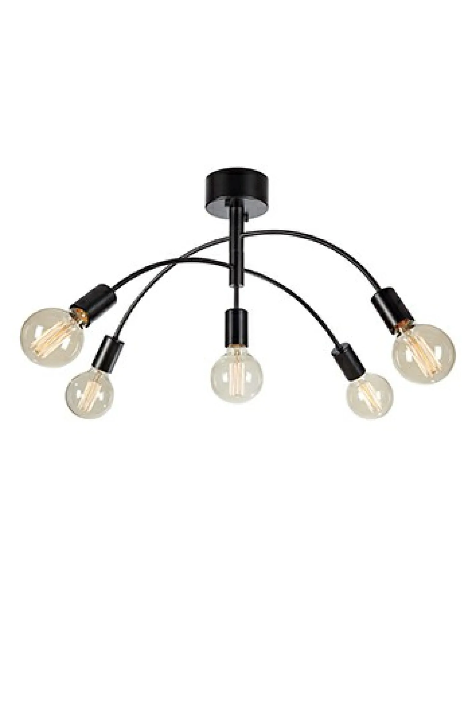 Shop Czarna lampa wisząca z odkrytymi żarówkami 108284 | Kaja Oświetlenie Żyrandole Nowoczesne