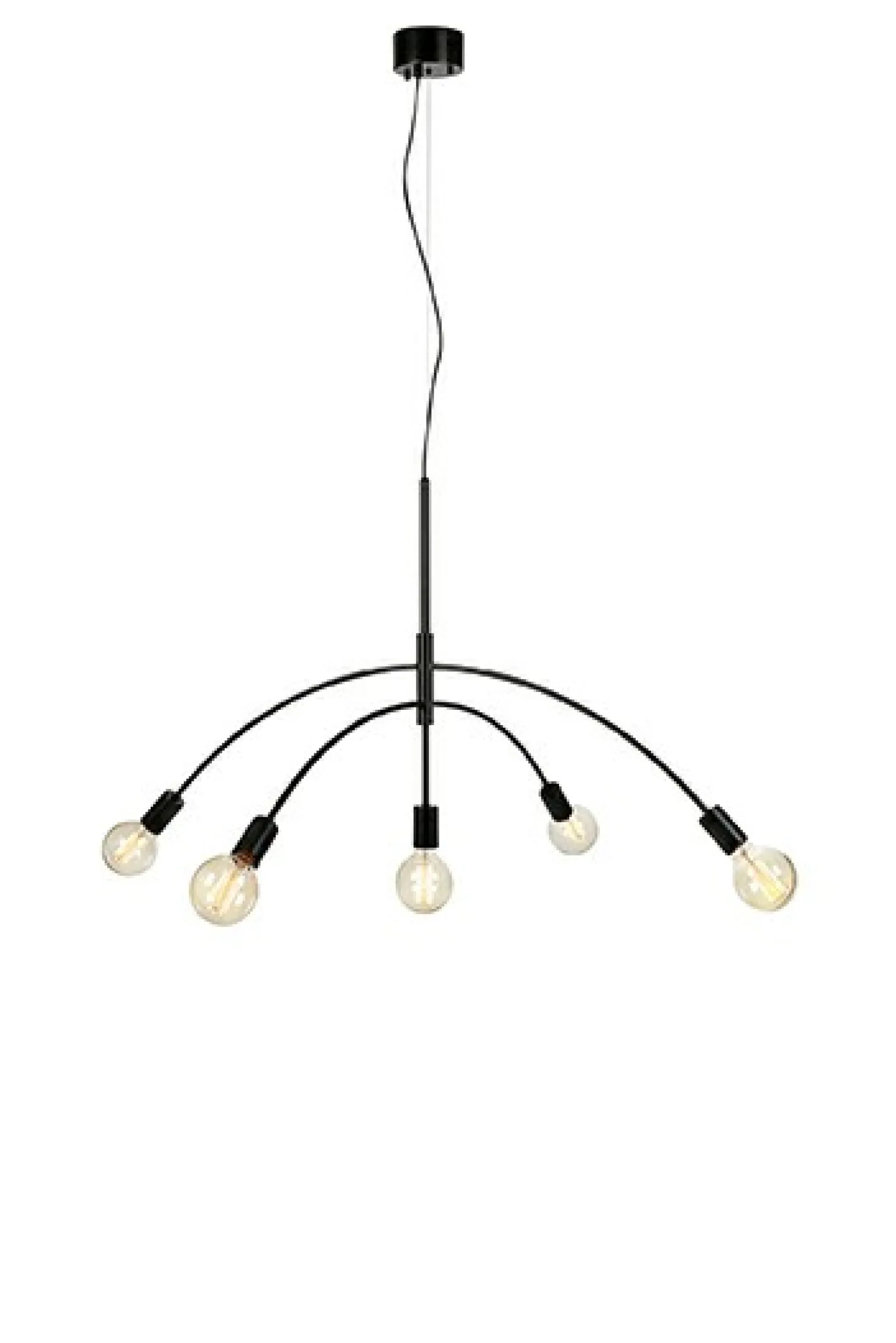 Sale Czarna lampa wisząca z regulacją wysokości 108282 | Kaja Oświetlenie Żyrandole Nowoczesne
