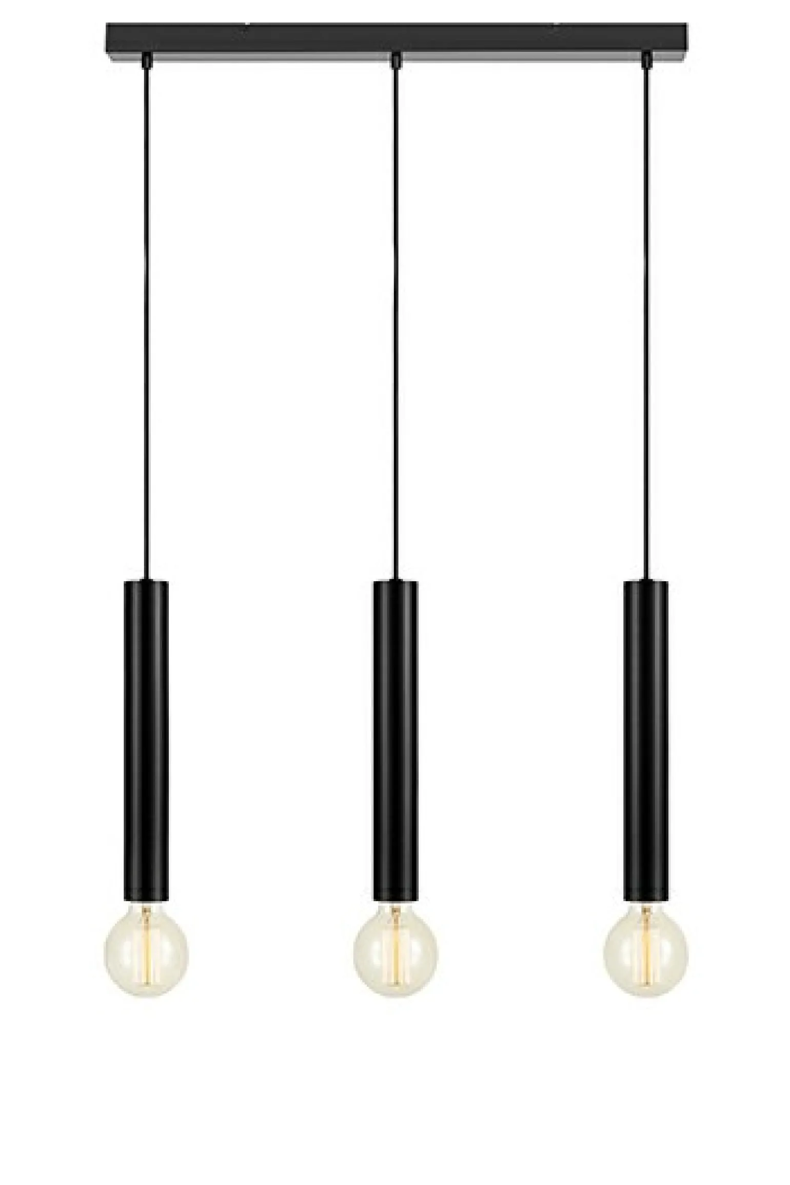 Hot Czarna lampa wisząca z trzema źródłami światła 108262 | Kaja Żyrandole Nowoczesne