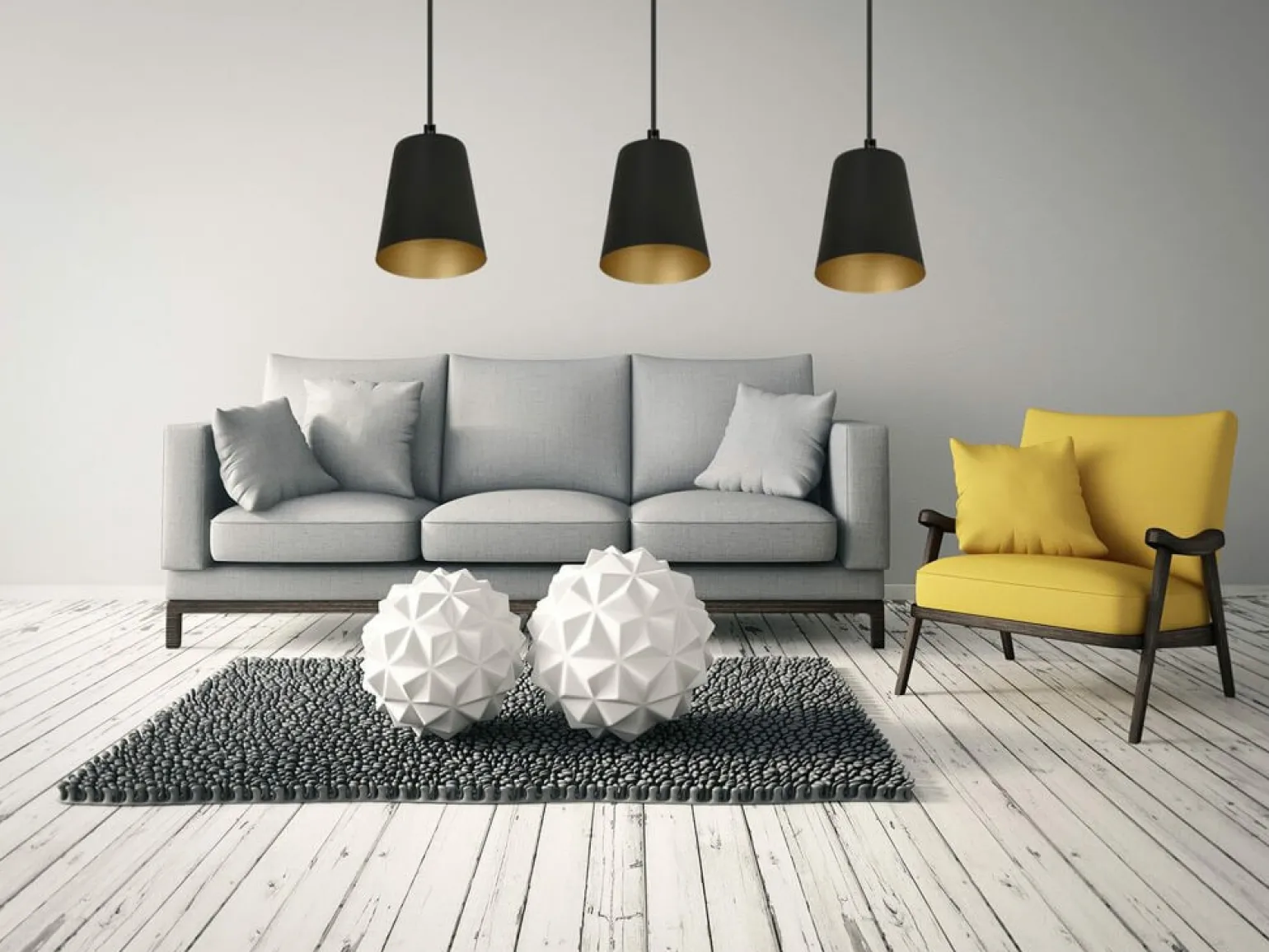 Clearance Czarna lampa wisząca ze złotym wnętrzem klosza 415/3 | Kaja Żyrandole Nowoczesne