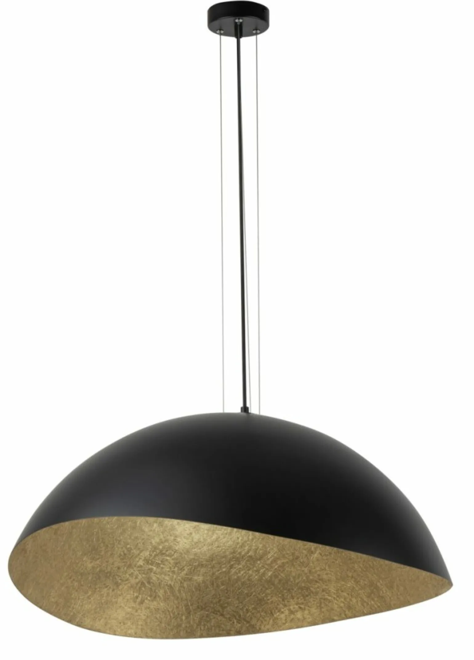 Sale Czarna lampa wisząca ze złotym wnętrzem SIG 40602 z serii SOLARIS Żyrandole Nowoczesne
