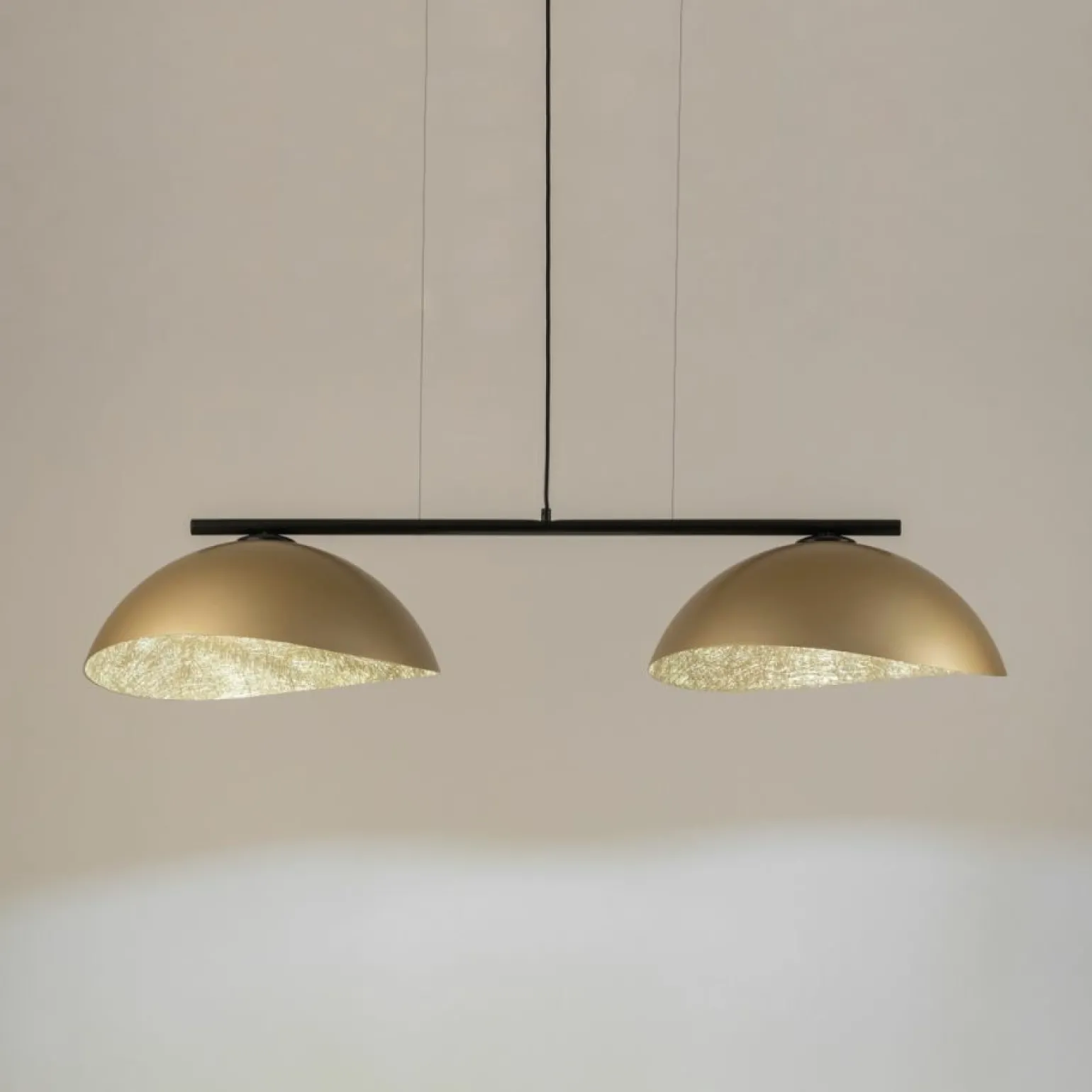 Clearance Czarna lampa wisząca ze złotymi kopułami SIG 40580 SOLAR | Kaja Żyrandole Nowoczesne