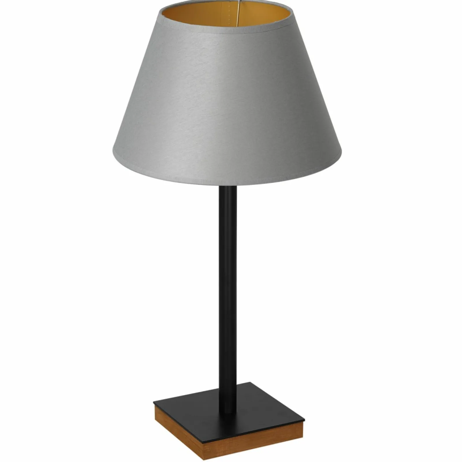 Sklep Kaja Czarna lampa z szarym, zwężanym abażurem LX 3761 z serii TABLE LAMPS* Lampki Stołowe Z Abażurem | Tradycyjne Lampki Stołowe