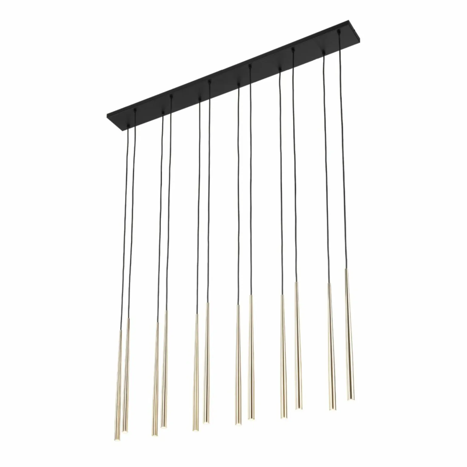 Discount Czarna lampa ze złotymi tubami G9 TK 10119 PIANO BLACK GOLD | Kaja Żyrandole Nowoczesne