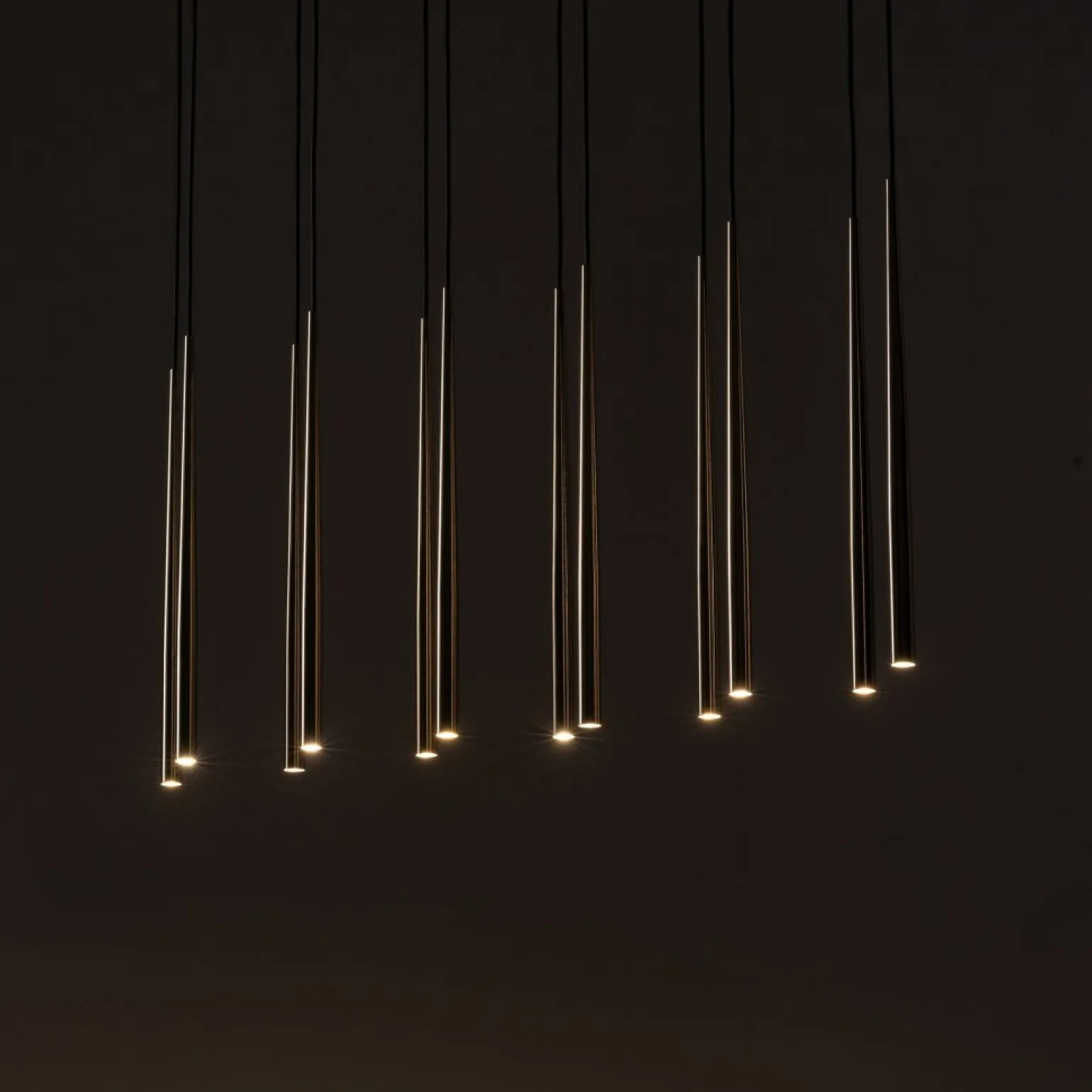 Discount Czarna lampa ze złotymi tubami G9 TK 10119 PIANO BLACK GOLD | Kaja Żyrandole Nowoczesne