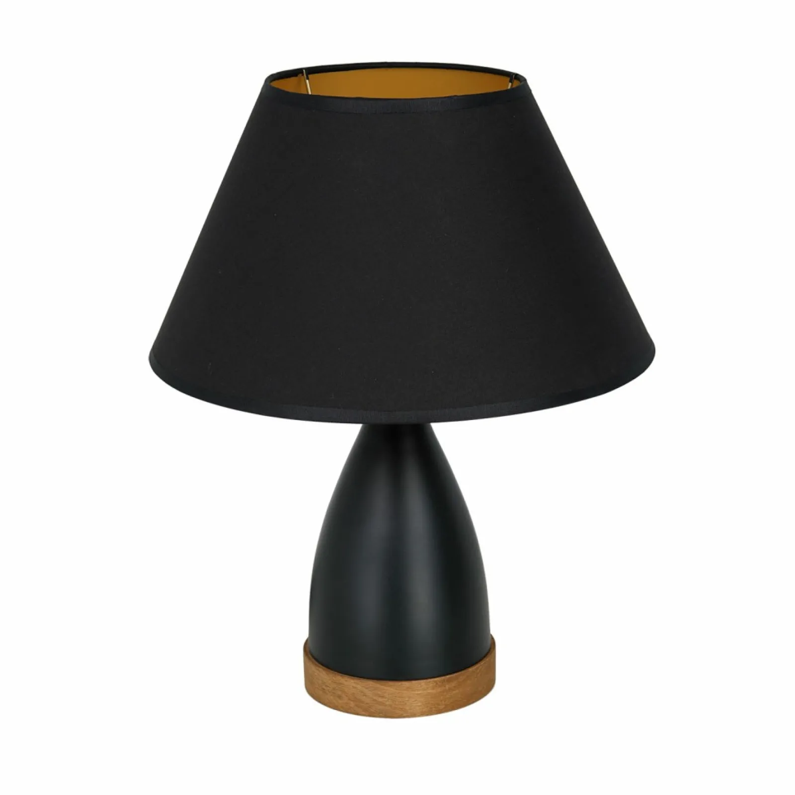Sklep Kaja Czarna lampka stołowa na szafkę nocną LX 3725 z serii TABLE LAMPS* Lampki Stołowe Z Abażurem | Tradycyjne Lampki Stołowe