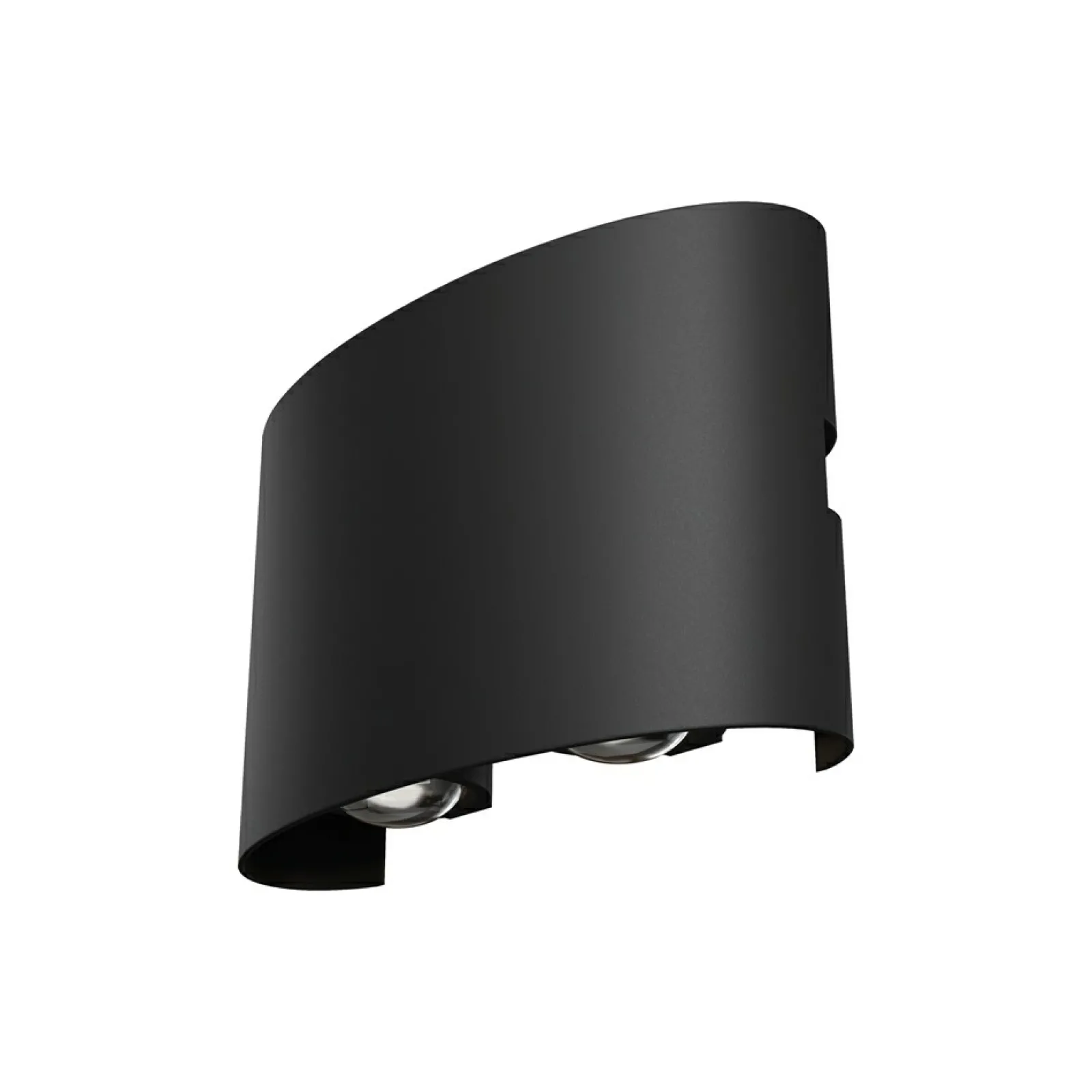 Sklep Kaja Czarna, ledowa lampa ścienna na elewację 12cm O417WL-L4B3K STRATO* Kinkiety Ogrodowe