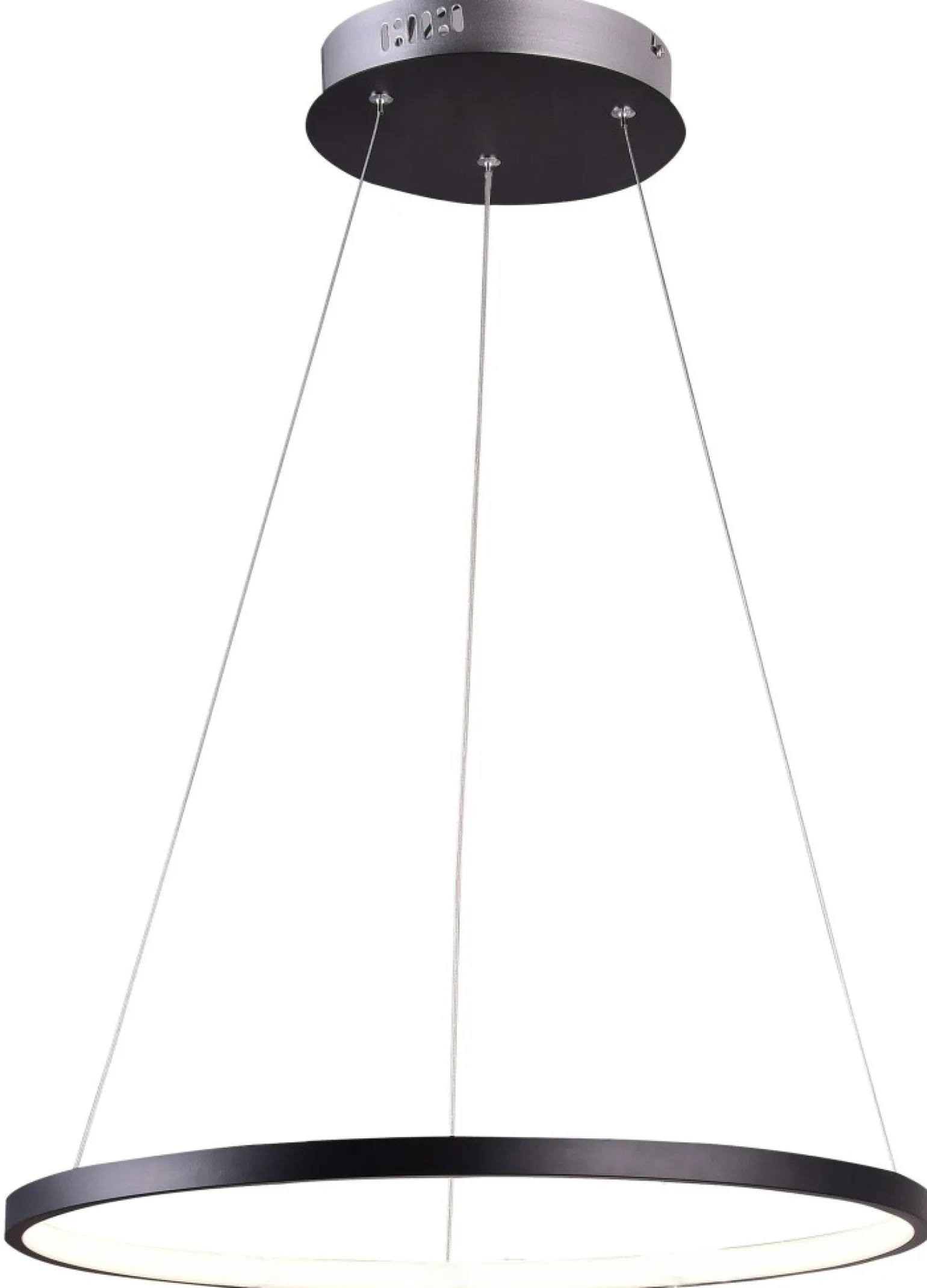 Best Sale Czarna, ledowa obręcz na zwisach ⌀29cm 31-64653 LUNE | Kaja Żyrandole Nowoczesne