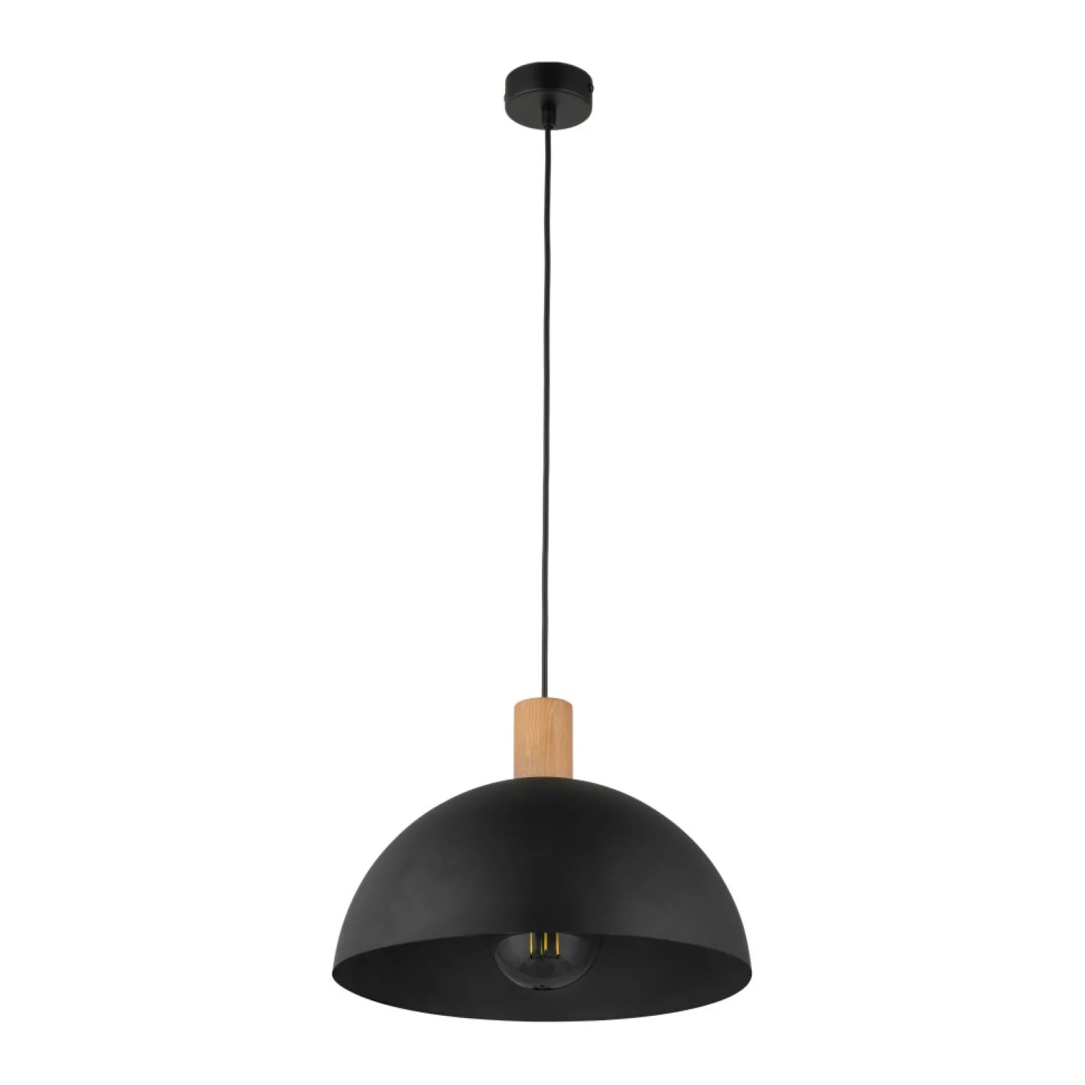Fashion Czarna, minimalistyczna lampa wisząca TK 4852 z serii OSLO | Kaja Żyrandole Nowoczesne