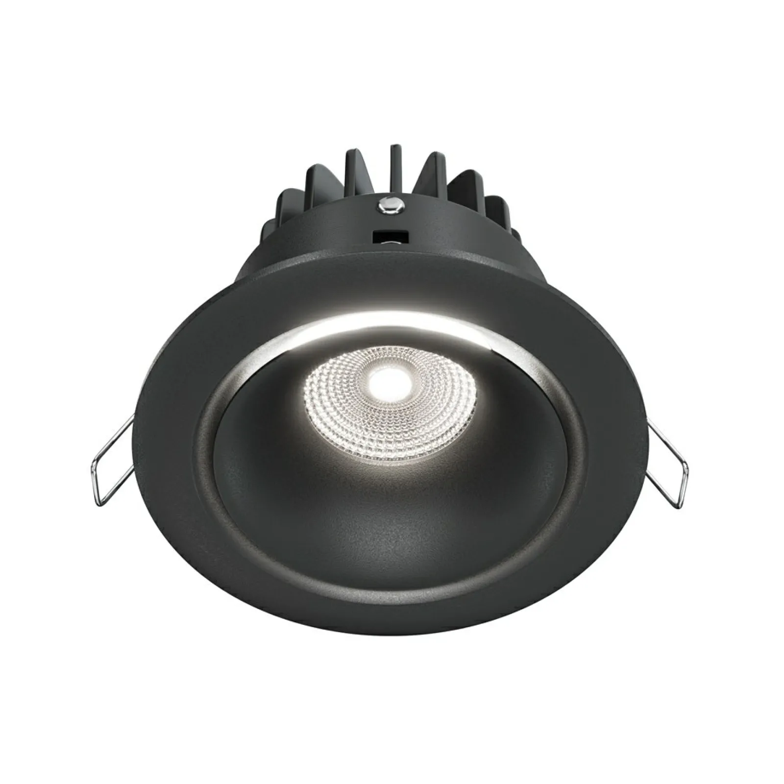 Sklep Kaja Czarna oprawa wpustowa LED 4000K 830lm DL031-L12W4K-B z serii YIN* Lampy Led | Oprawy Podtynkowe