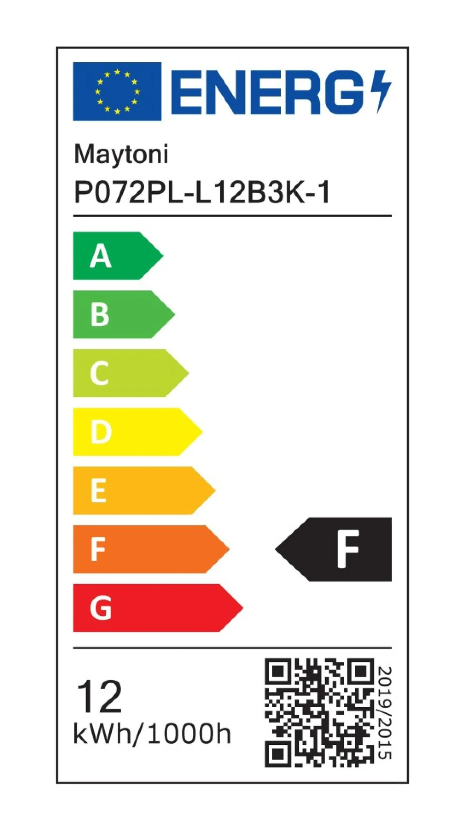 Shop Czarna, prosta lampa wisząca LED P072PL-L12B3K-1 z serii FOCUS LED Żyrandole Nowoczesne