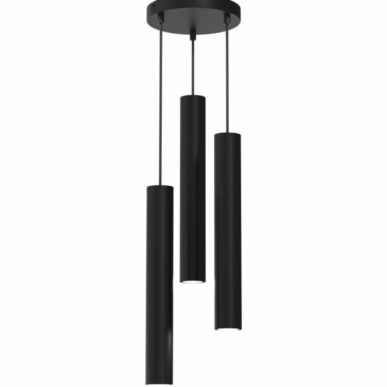 Flash Sale Czarne tuby na okrągłej podstawie MLP8793 HUDSON BLACK | Kaja Żyrandole Nowoczesne
