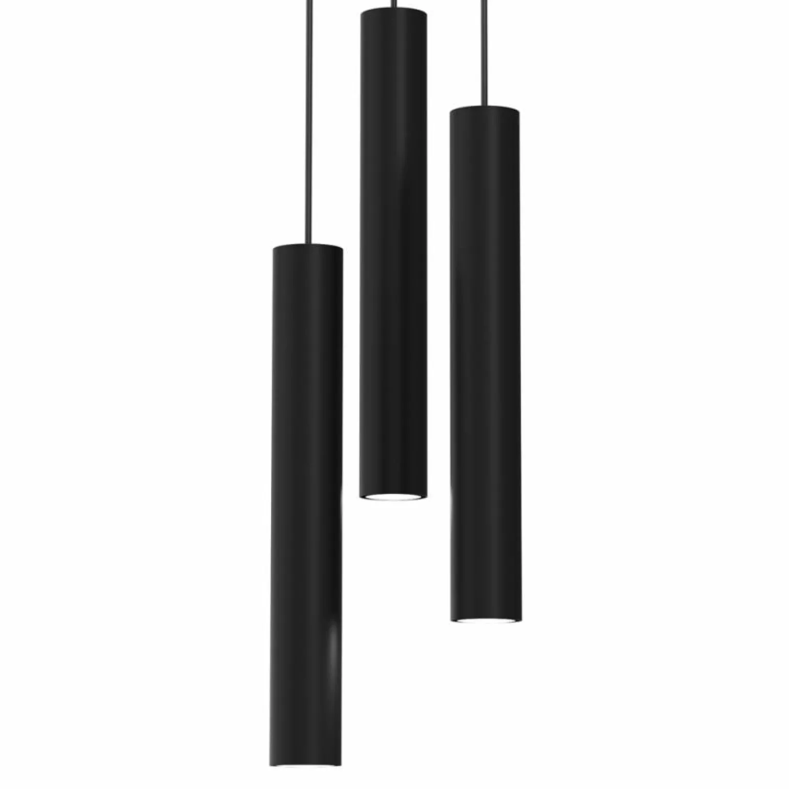 Flash Sale Czarne tuby na okrągłej podstawie MLP8793 HUDSON BLACK | Kaja Żyrandole Nowoczesne