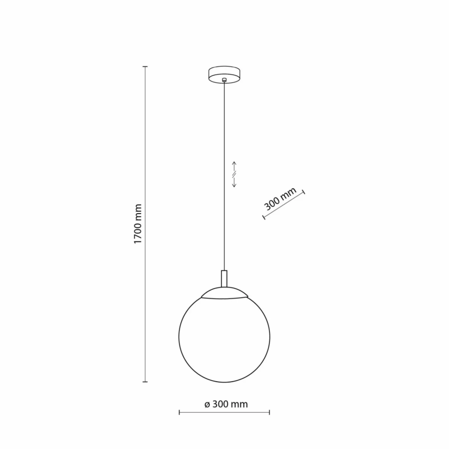 New Czarno-biała, kulista lampa wisząca ⌀30cm TK 5670 ESME WHITE | Kaja Żyrandole Nowoczesne