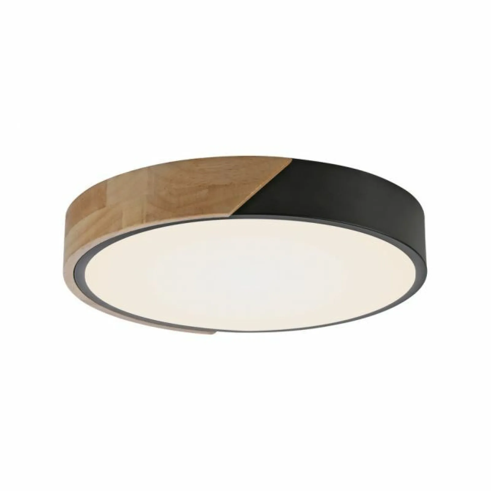 Sklep Kaja Czarno-drewniany plafon LED w formie koła ZM 14288-18 BILA | Kaja* Plafony Nowoczesne | Lampy Led