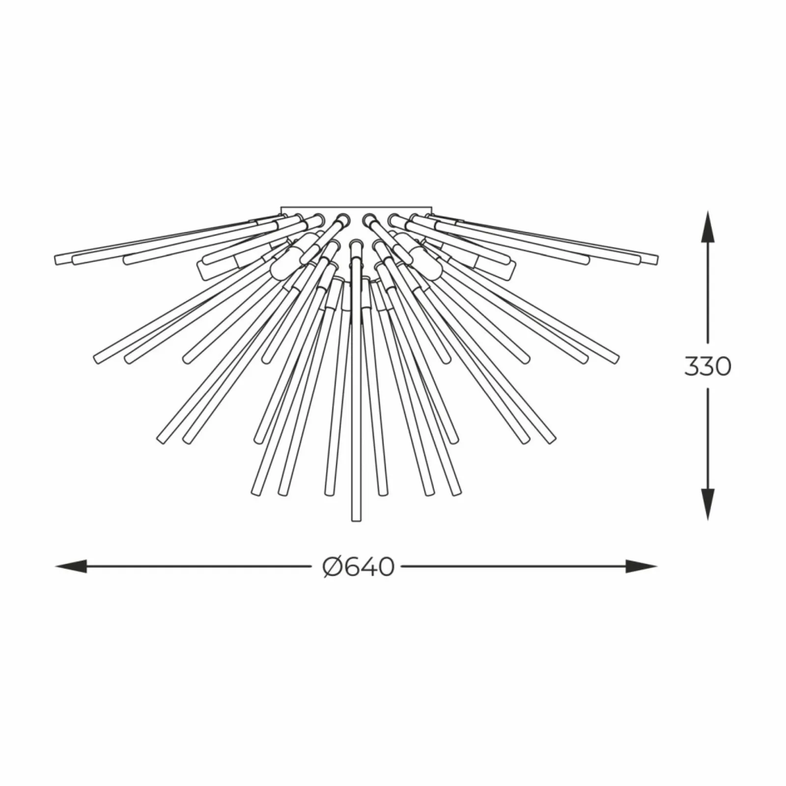 Sklep Kaja Czarno-złota, designerska lampa sufitowa C0491-06B-F7BC URCHIN | Kaja* Plafony Nowoczesne