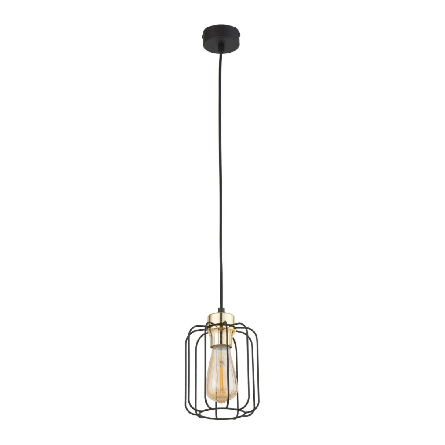 Fashion Czarno-złota, druciana lampa wisząca do jadalni TK 4714 GALAXY NEW Żyrandole Nowoczesne