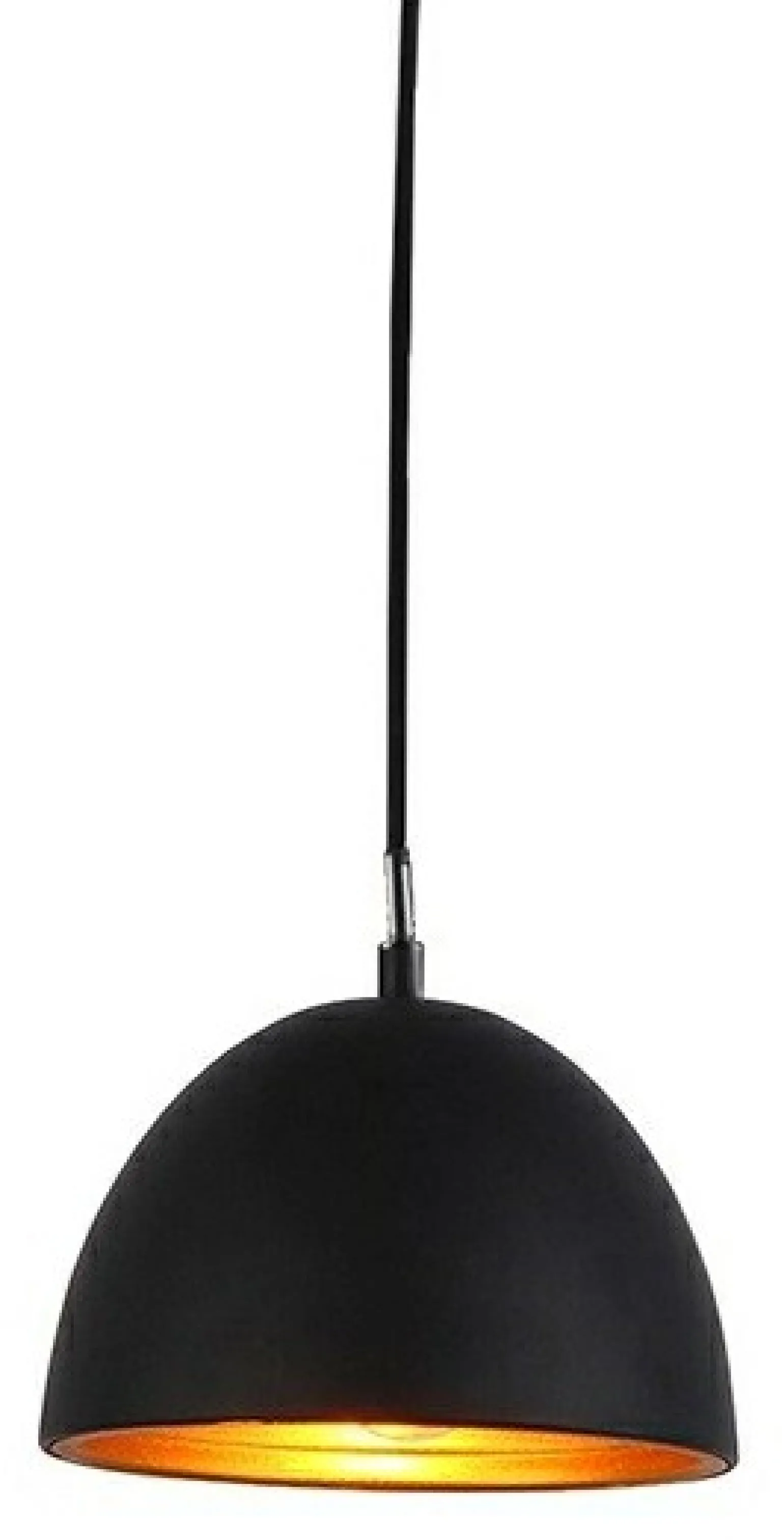 Clearance Czarno-złota, kopułowa lampa wisząca ⌀18cm AZ1393 MODENA | Kaja Żyrandole Nowoczesne
