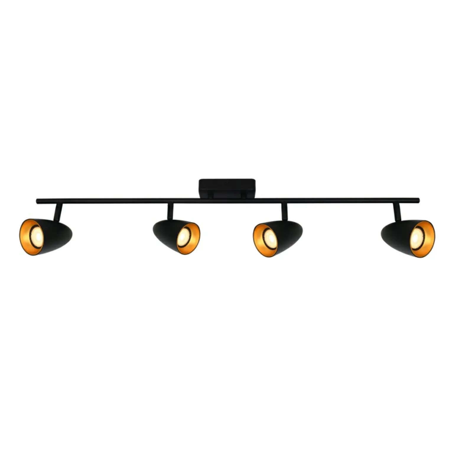 Shop Czarno-złota lampa sufitowa, 4 spoty SPL-36748-4-BK-GD TINO | Kaja Żyrandole Nowoczesne