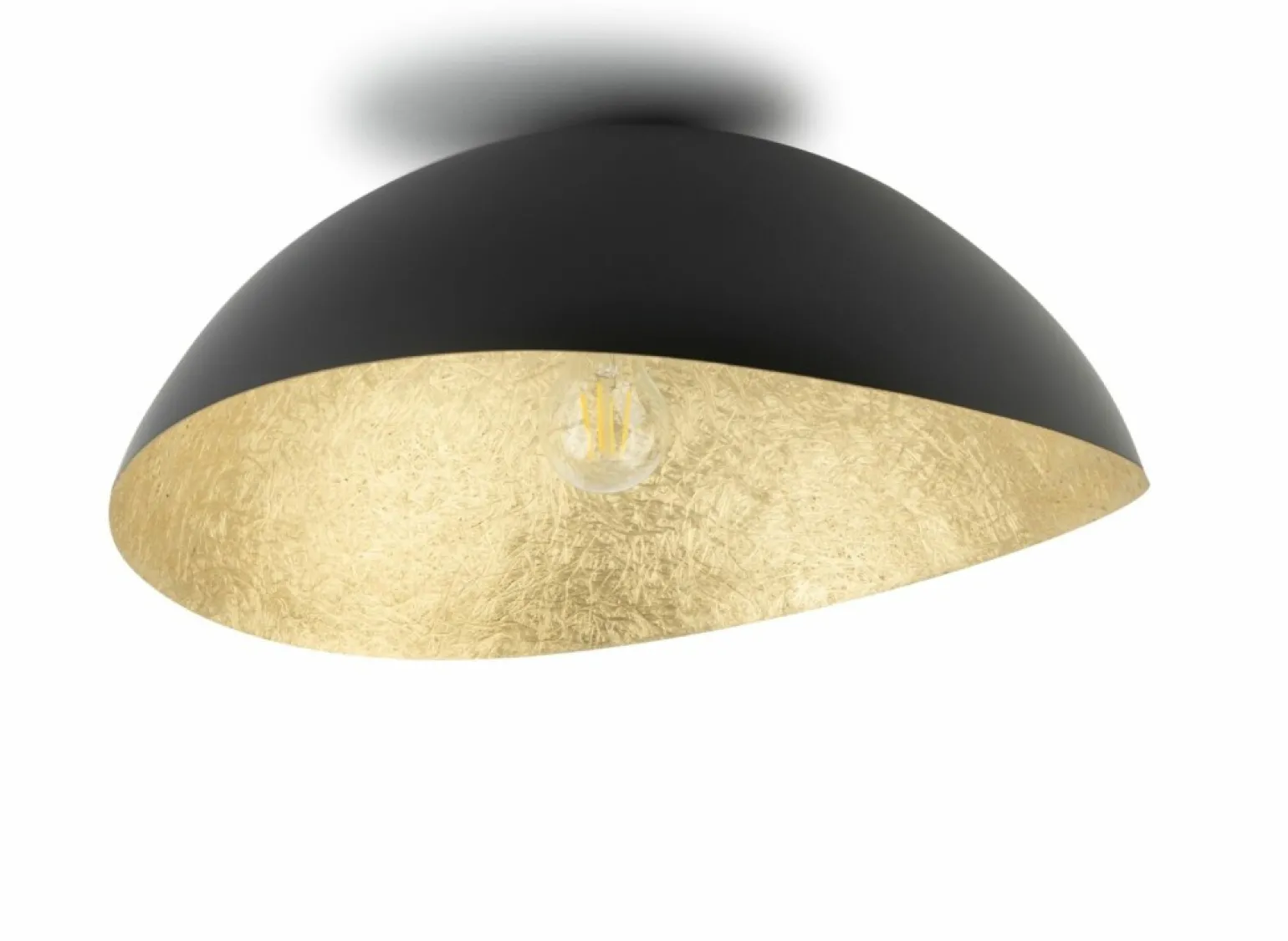 Flash Sale Czarno-złota lampa sufitowa, do salonu SIG 40598 z serii SOLARIS Żyrandole Nowoczesne