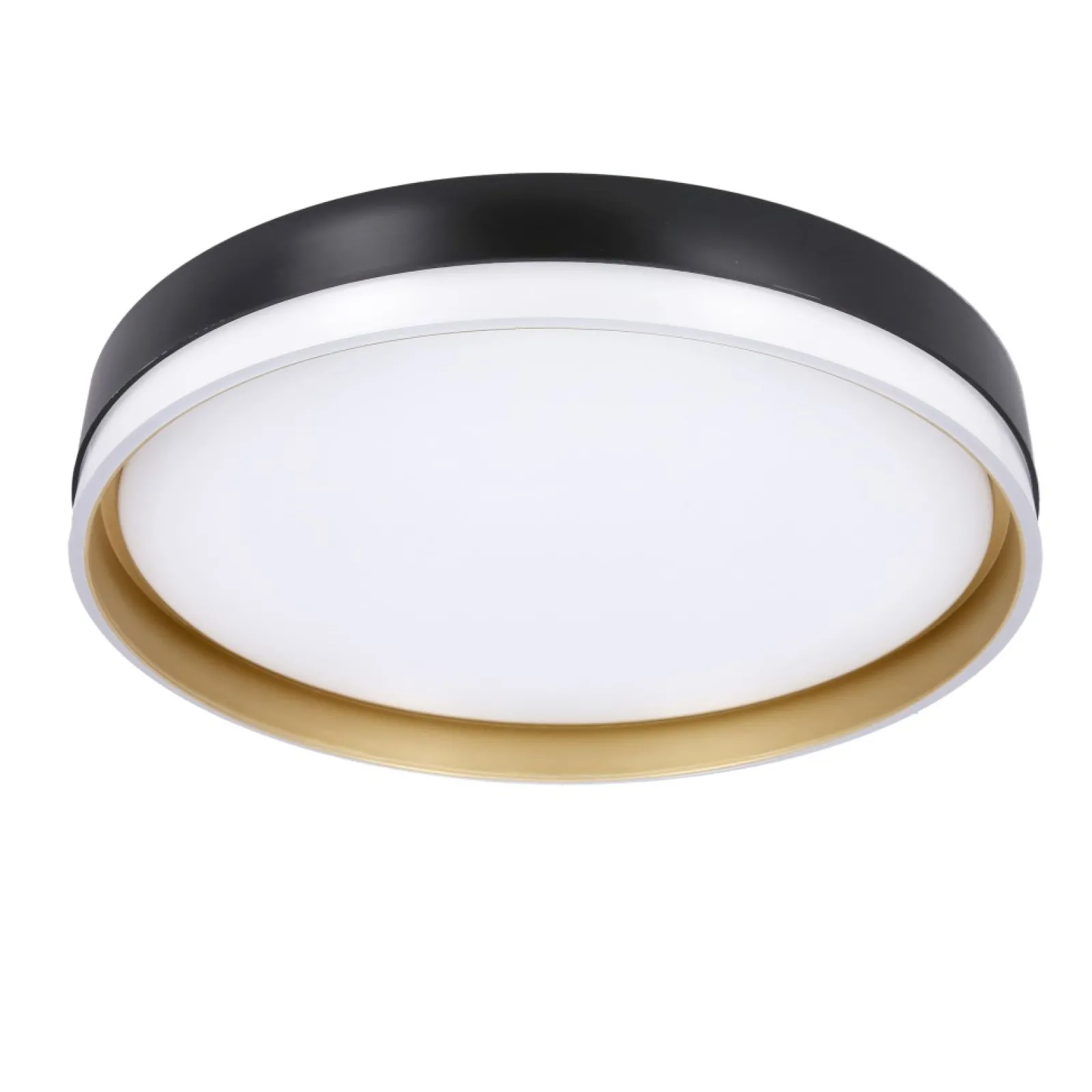 Sklep Kaja Czarno-złota lampa sufitowa, ledowy plafon 13-17727 z serii MANHATTAN | Kaja Ośw* Plafony Nowoczesne | Lampy Led