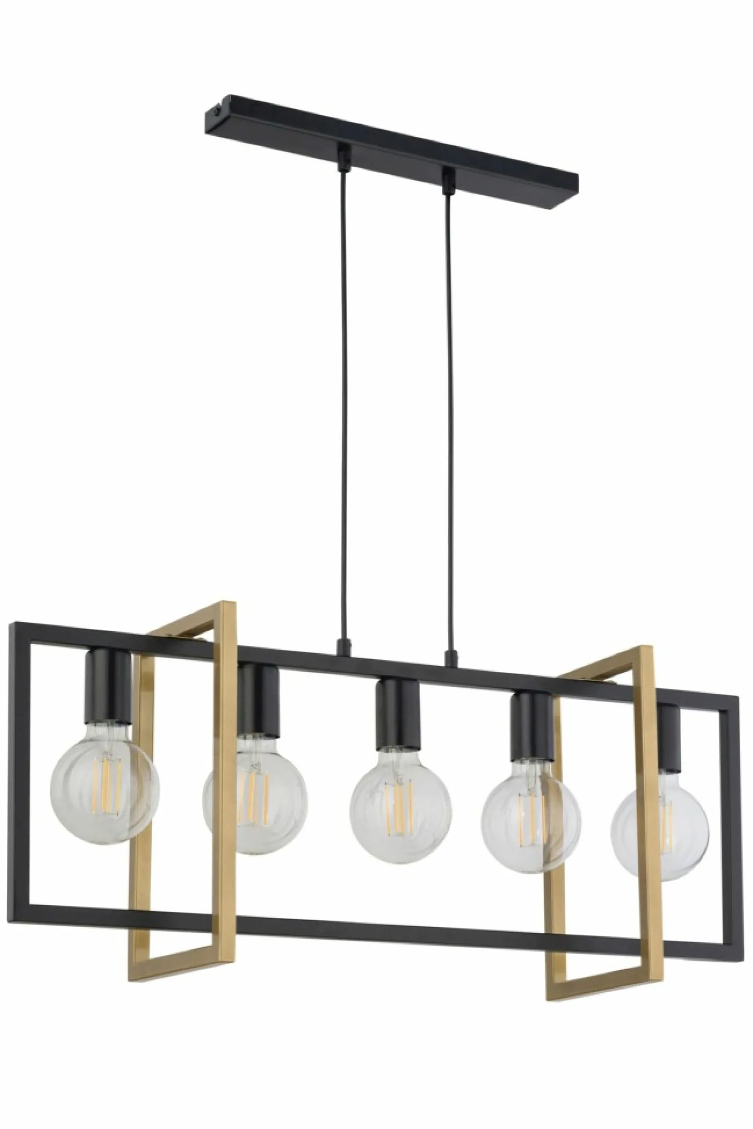 Sale Czarno-złota lampa wisząca na ozdobne żarówki SIG 32236 z serii EDEN Żyrandole Nowoczesne