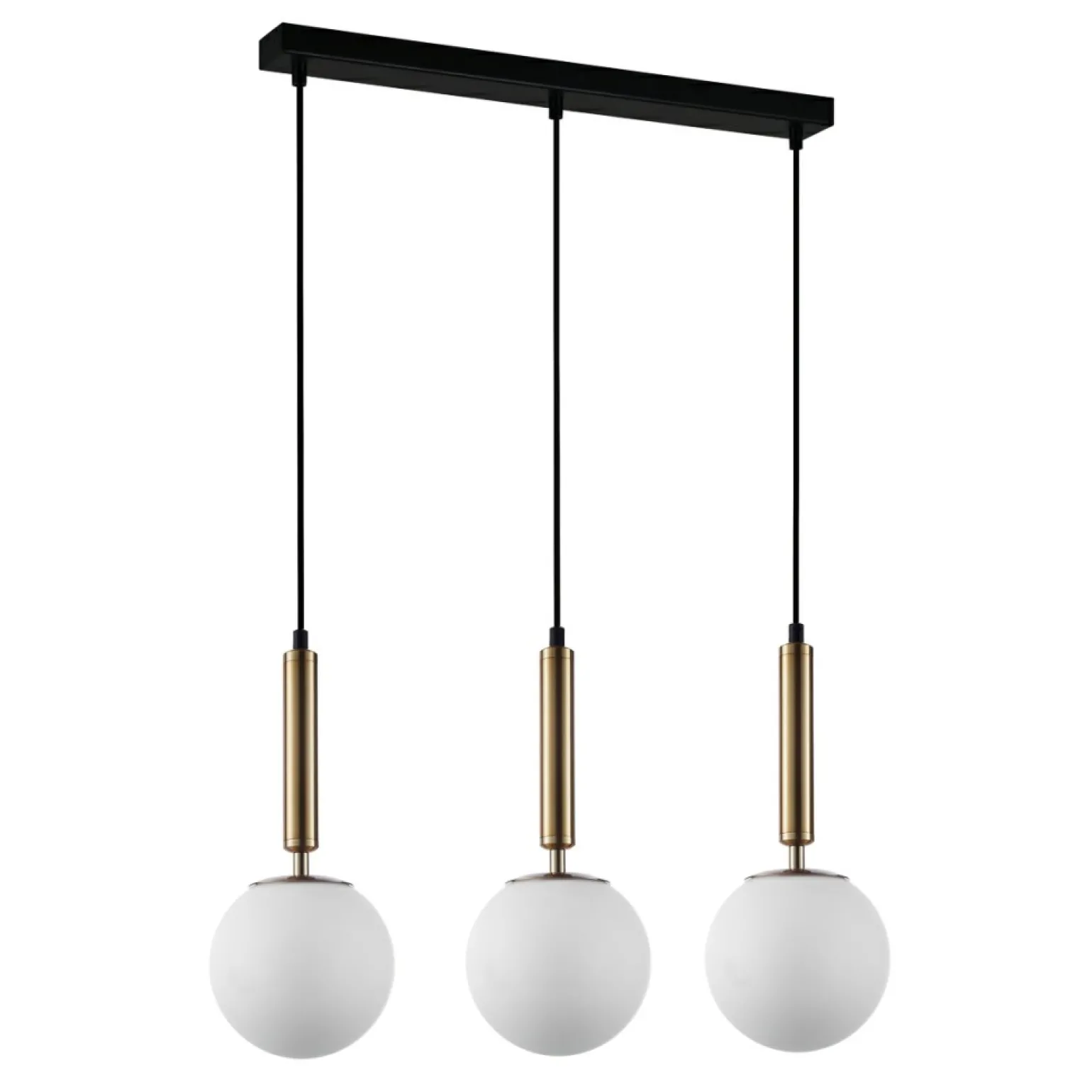 Online Czarno-złota lampa wisząca PND-2324-3L GD+OPA RAVENA | Kaja Żyrandole Nowoczesne