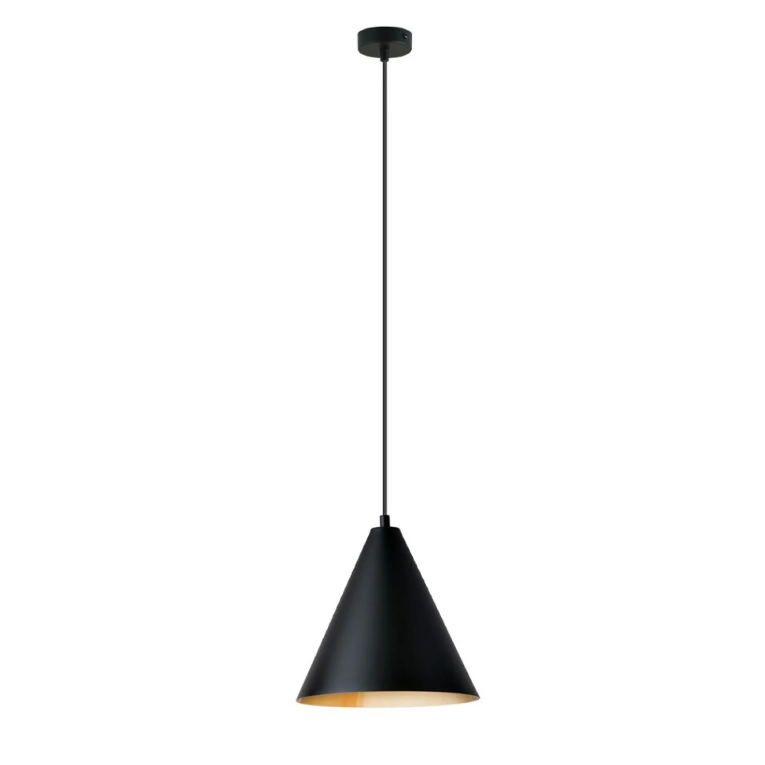Flash Sale Czarno-złota lampa wisząca, pojedyncza, do kuchni 1271/1 z serii REBEL Żyrandole Nowoczesne