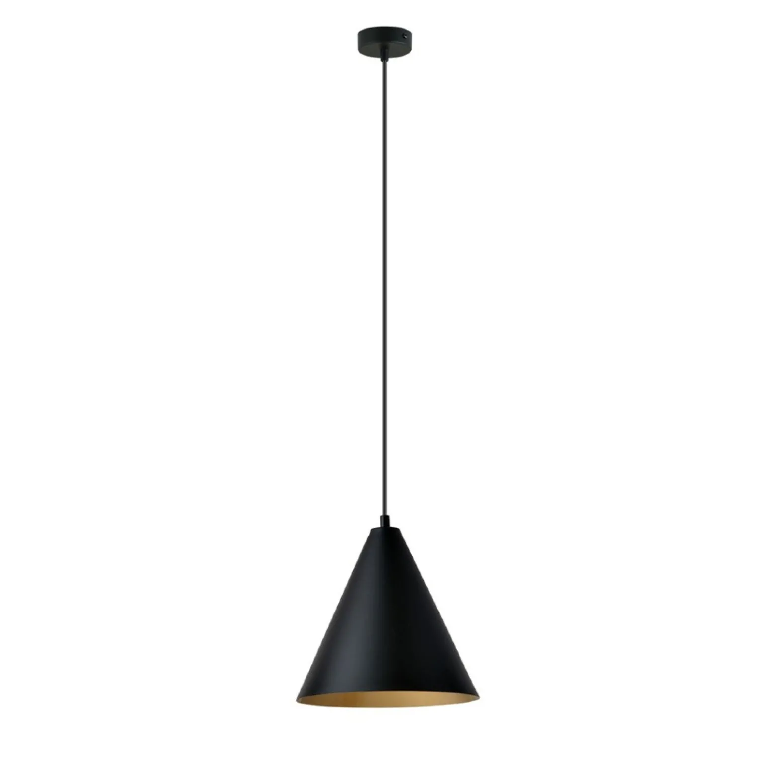 Flash Sale Czarno-złota lampa wisząca, pojedyncza, do kuchni 1271/1 z serii REBEL Żyrandole Nowoczesne