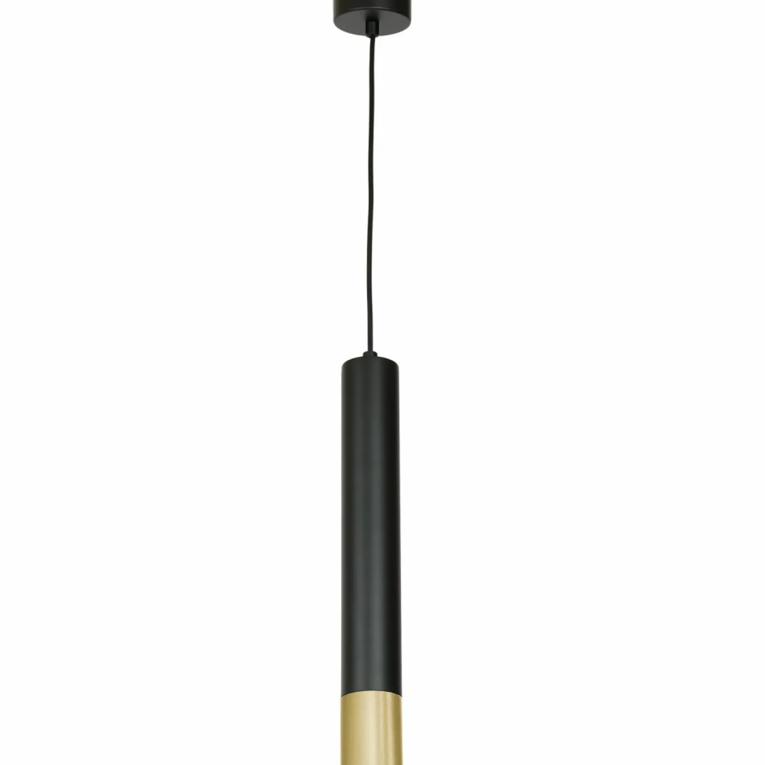 Clearance Czarno-złota lampa wisząca, pojedyncza tuba LX 1565 z serii NEST Żyrandole Nowoczesne