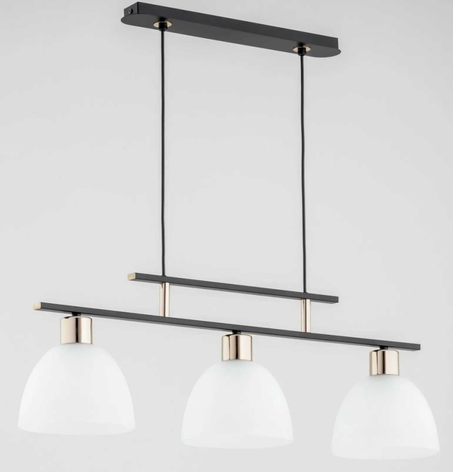 New Czarno-złota lampa wisząca, szklane klosze AL 63005 | Kaja Żyrandole Nowoczesne