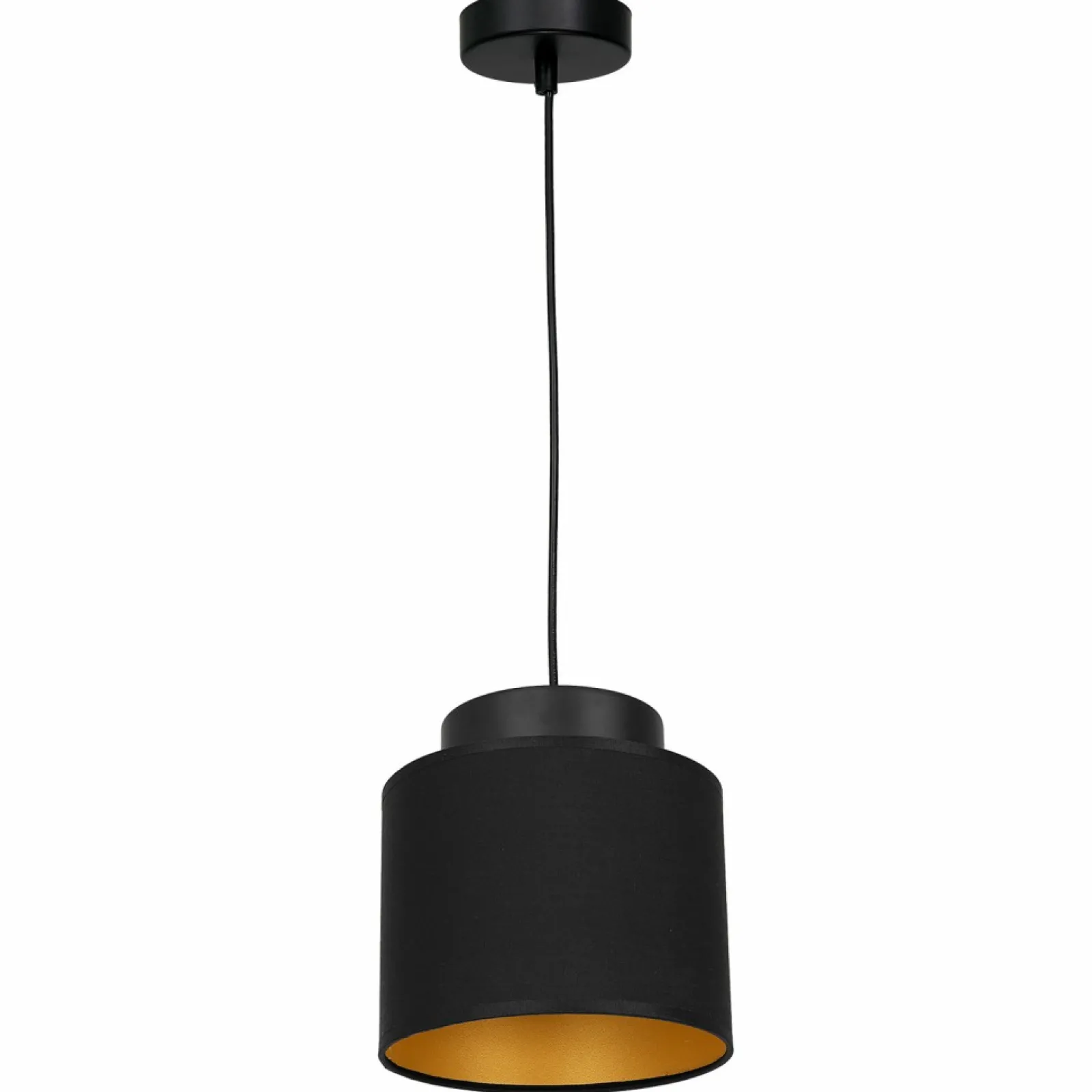 Sklep Kaja Czarno-złota lampa wisząca z abażurem LX 3181 z serii FRODI | Kaja* Żyrandole Z Abażurem