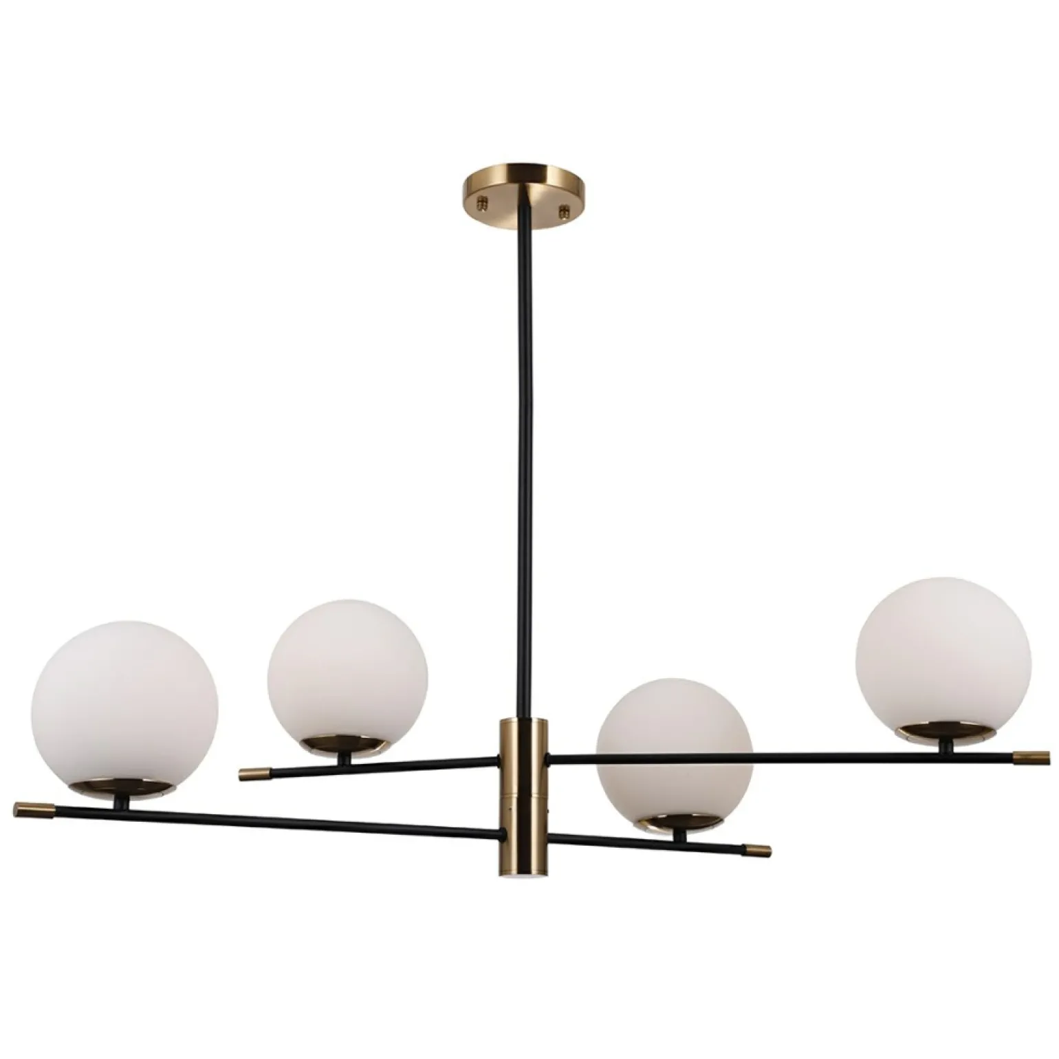 Sale Czarno-złota lampa z kloszami kulami PND-43660-4 STELIA | Kaja Żyrandole Nowoczesne