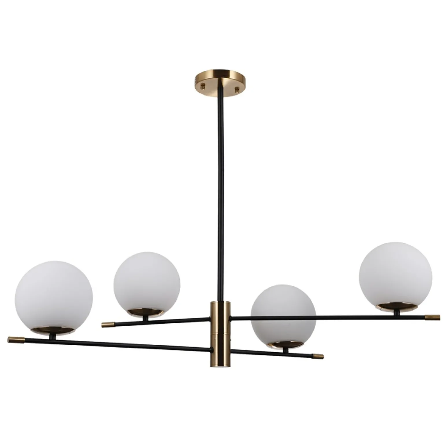 Sale Czarno-złota lampa z kloszami kulami PND-43660-4 STELIA | Kaja Żyrandole Nowoczesne