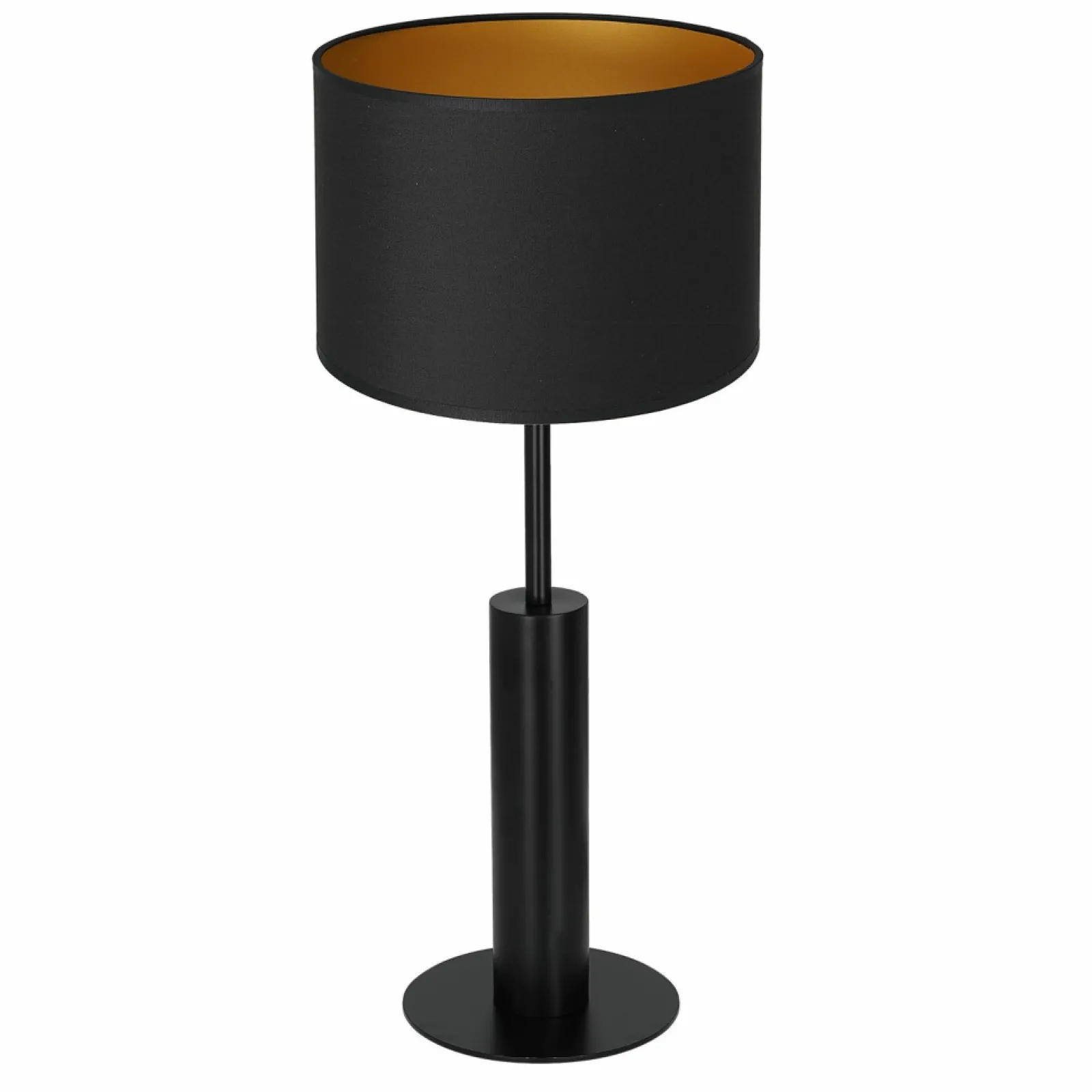 Sklep Kaja Czarno-złota lampka nocna, z abażurem LX 3678 z serii TABLE LAMPS* Lampki Stołowe Z Abażurem | Tradycyjne Lampki Stołowe