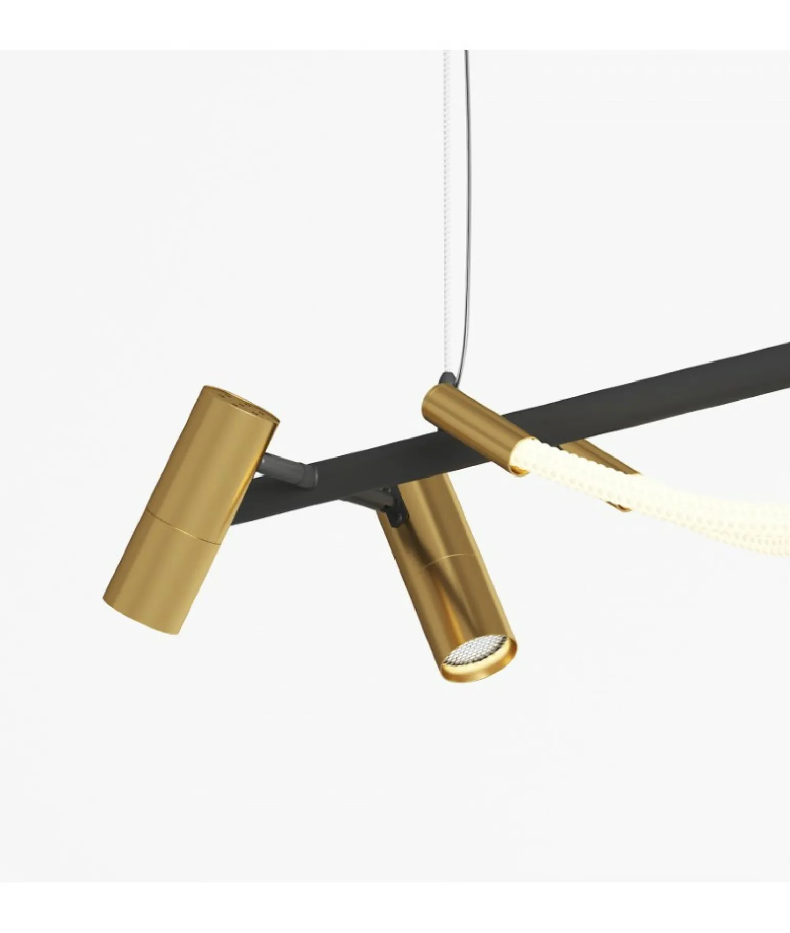 Shop Czarno-złota, nowoczesna lampa wisząca MOD166PL-L30GB3K z serii TAU Żyrandole Nowoczesne