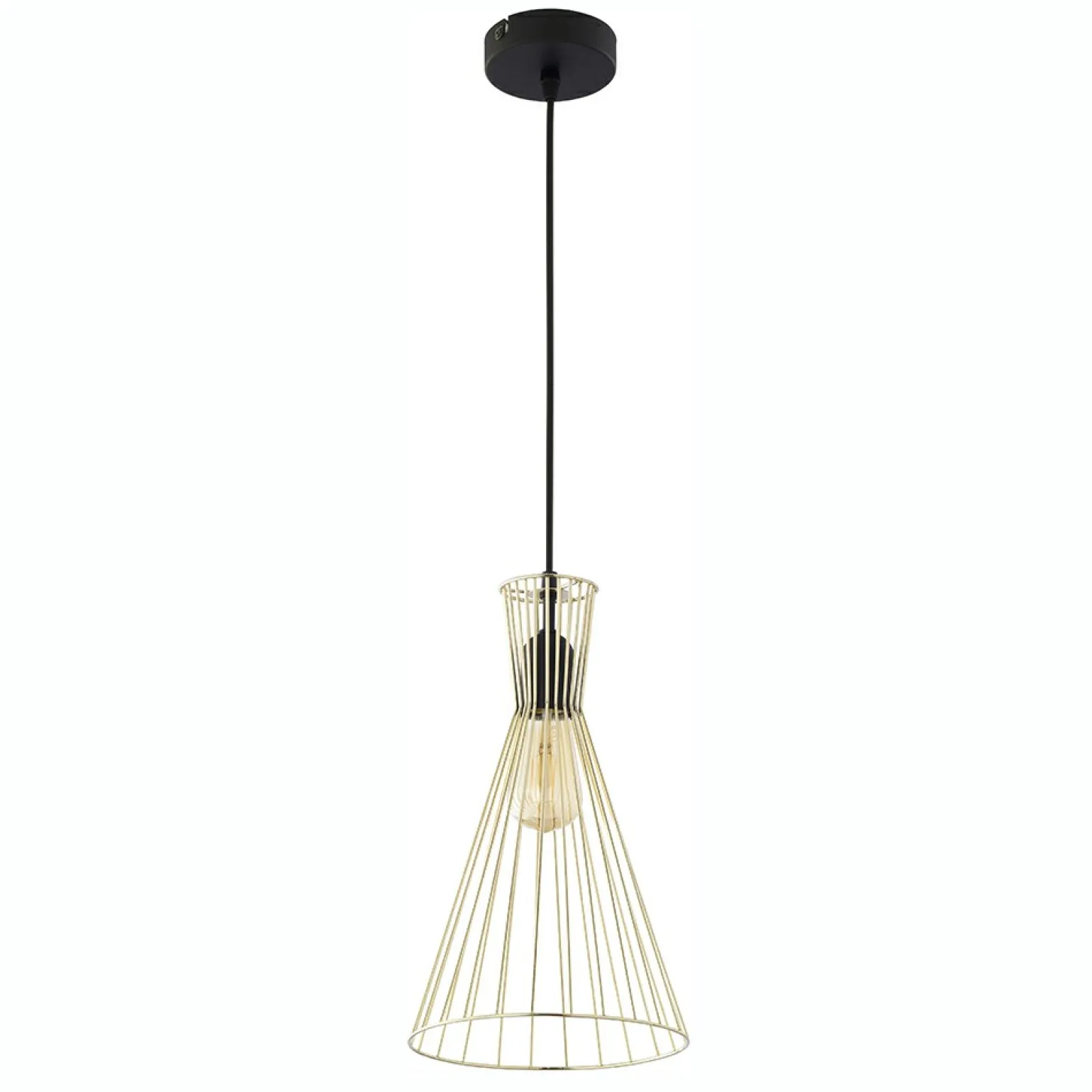 Fashion Czarno-złota, ozdobna, wąska lampa wisząca TK 3375 z serii SAHARA Żyrandole Nowoczesne