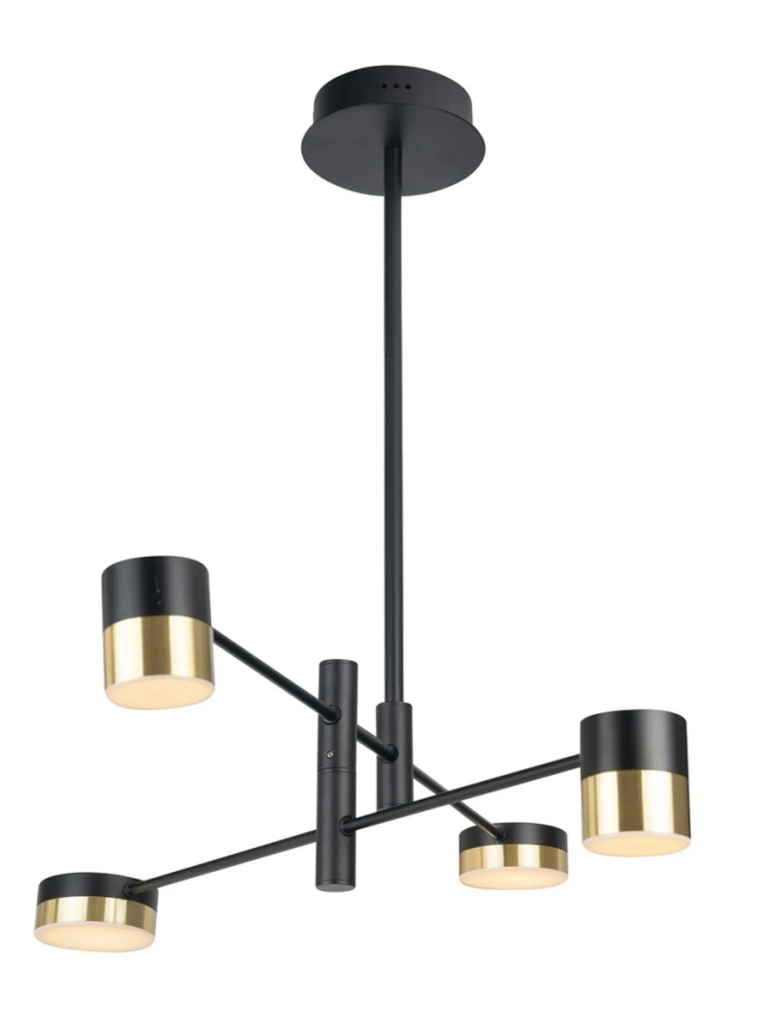 Best Sale Czarno-złota, regulowana lampa sufitowa MX P0404 PUMA | Kaja Żyrandole Nowoczesne