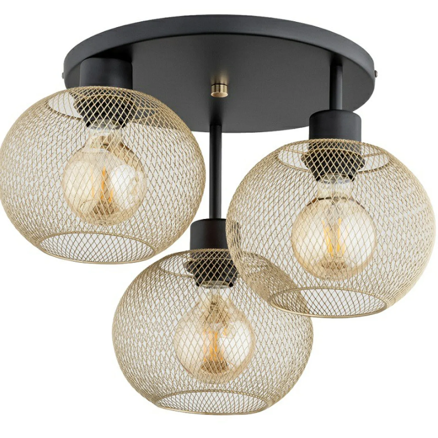 Sale Czarno-złota, stylowa lampa sufitowa do sypialni AL 62348 serii KERSO Żyrandole Nowoczesne