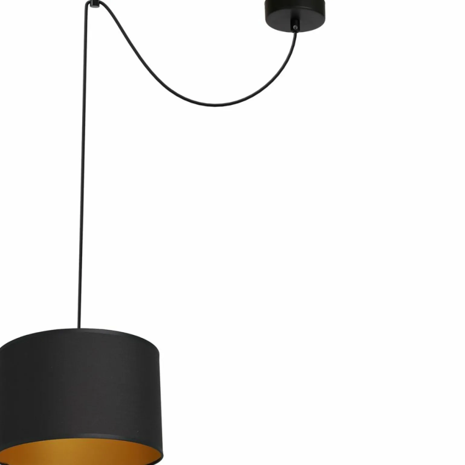 Best Sale Czarno-złoty abażur na długim zwisie LX 4085 SPINDEL SHADE | Kaja Żyrandole Nowoczesne