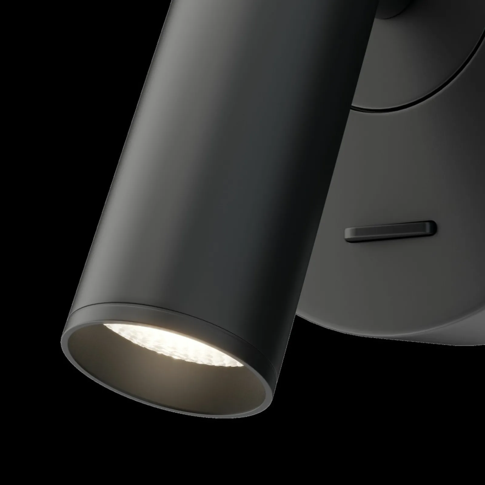 Sklep Kaja Czarny kinkiet na okrągłym mocowaniu C038WL-L3B3K MIRAX | Kaja* Lampy Led