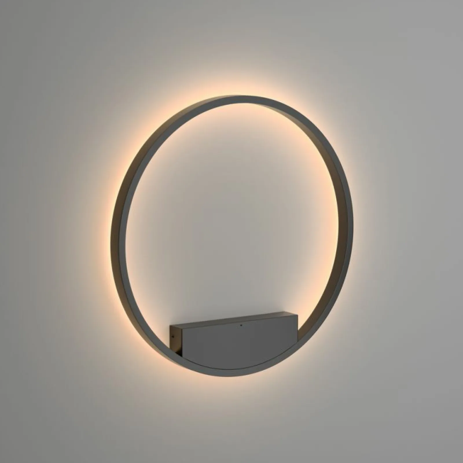Sklep Kaja Czarny kinkiet, pierścień o średnicy 60cm MOD058WL-L35B3K z serii RIM* Lampy Led