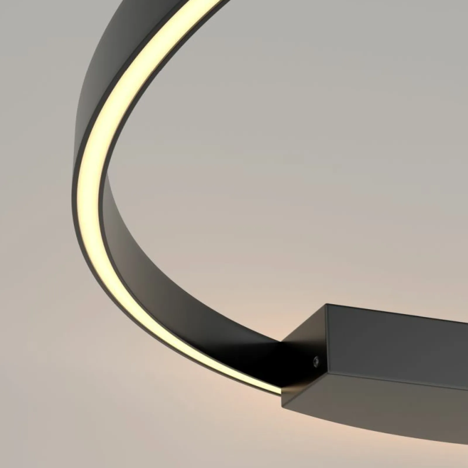 Sklep Kaja Czarny, ledowy okrąg, średnica 80cm MOD058WL-L50B3K z serii RIM | Kaja* Lampy Led