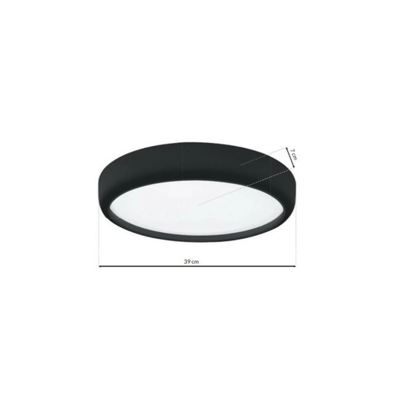 Sklep Kaja Czarny plafon sufitowy, wbudowany LED 36W ML6394 z serii GEA | Kaja Oświetlenie* Lampy Led | Plafony Nowoczesne