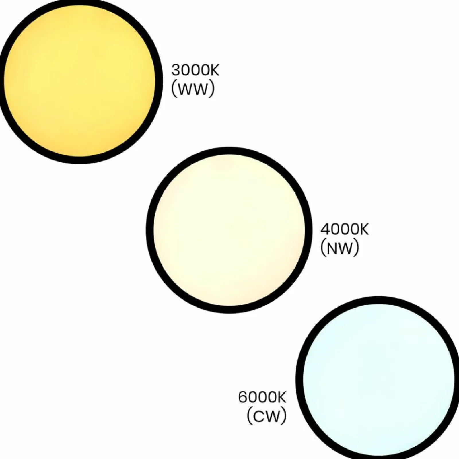 Sklep Kaja Czarny plafon, zmienna barwa 3000K - 6000K ⌀23cm ML0438 MAQ | Kaja* Plafony Klasyczne | Plafony Nowoczesne